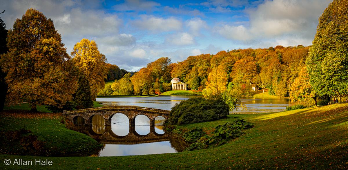 Palladian Bridge and Pantheon, Stourhead Gardens by Allan Hale