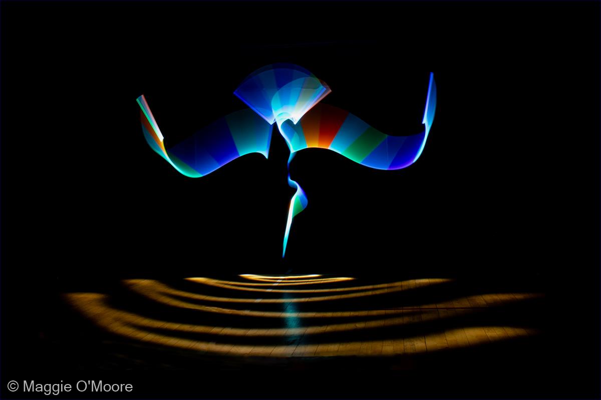 Abstract Kingfisher Diving - Light Painting by Maggie O'Moore