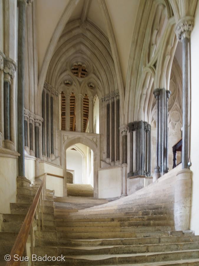 Chapter House Steps, Wells Cathedral by Sue Badcock