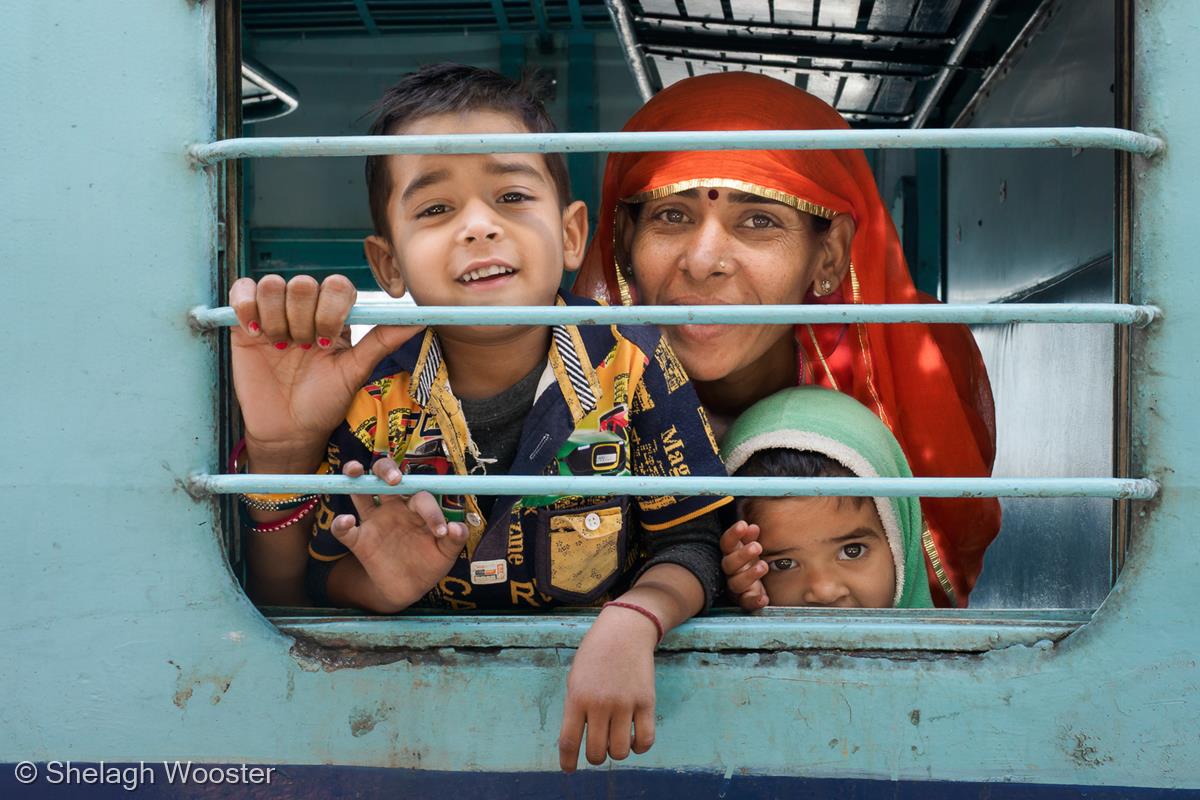 Moments of Joy, a Family's Delight at Marwar Station-India by Shelagh Wooster