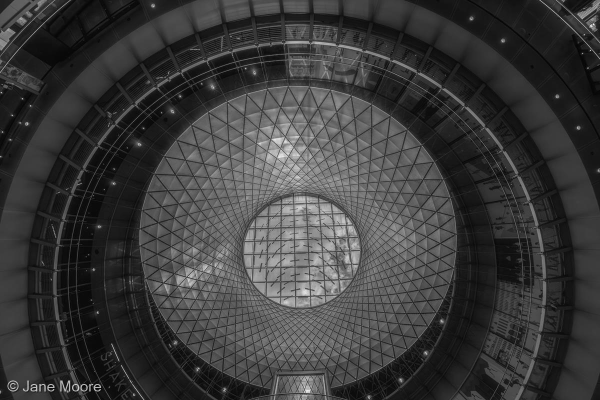 Interior Dome of the Fulton Centre Transit Hub by Jane Moore