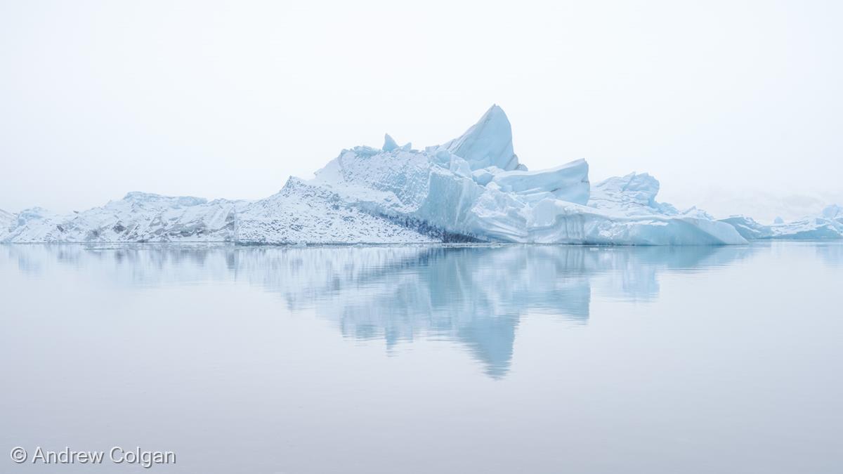 Jökulsárlón Reflection by Andrew Colgan