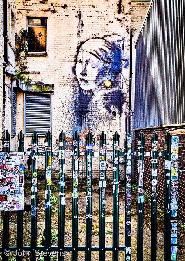 Girl with the Pearl Earring (Banksy) by John Stevens