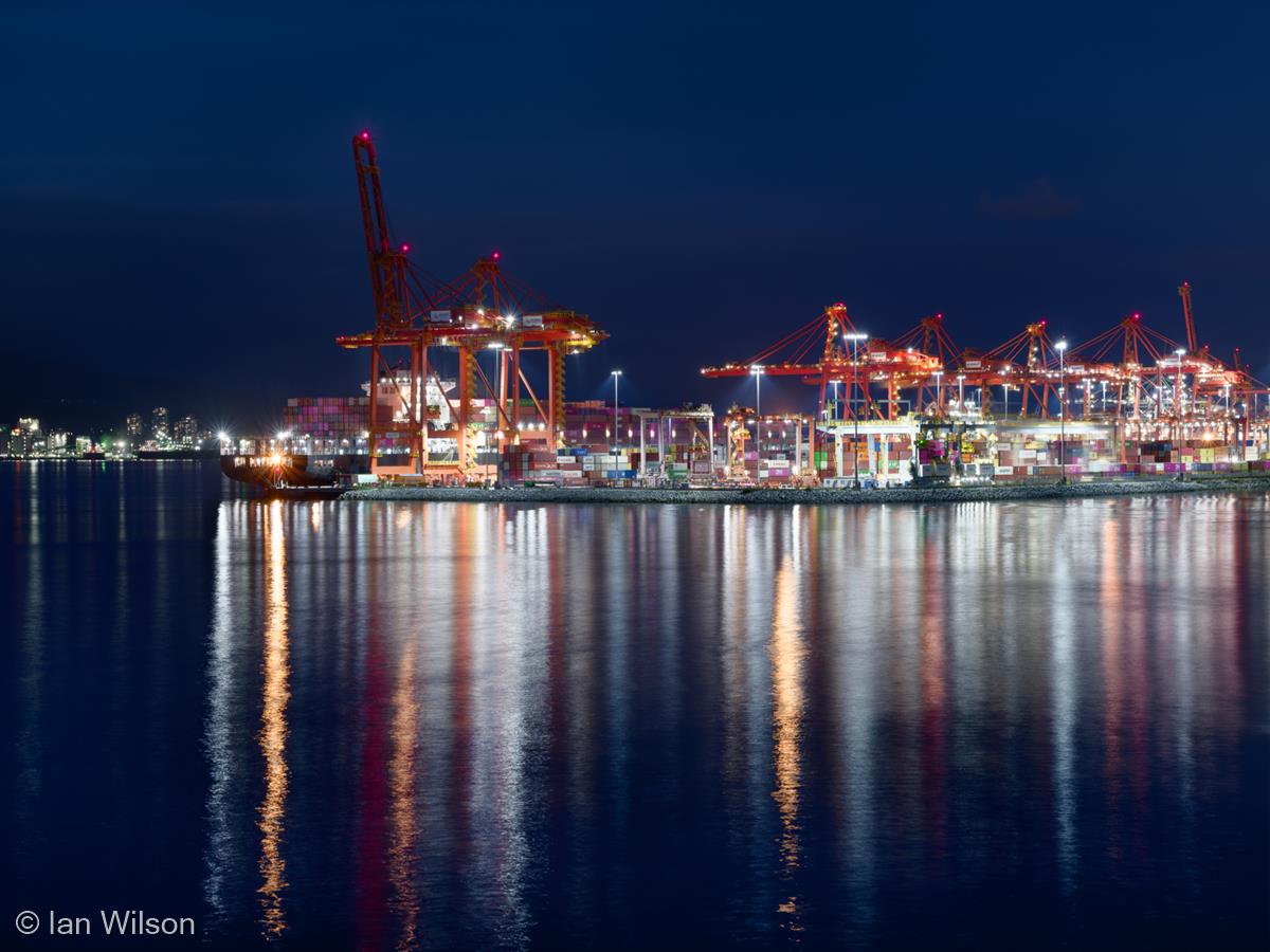 Vancouver Docks at Night by Ian Wilson
