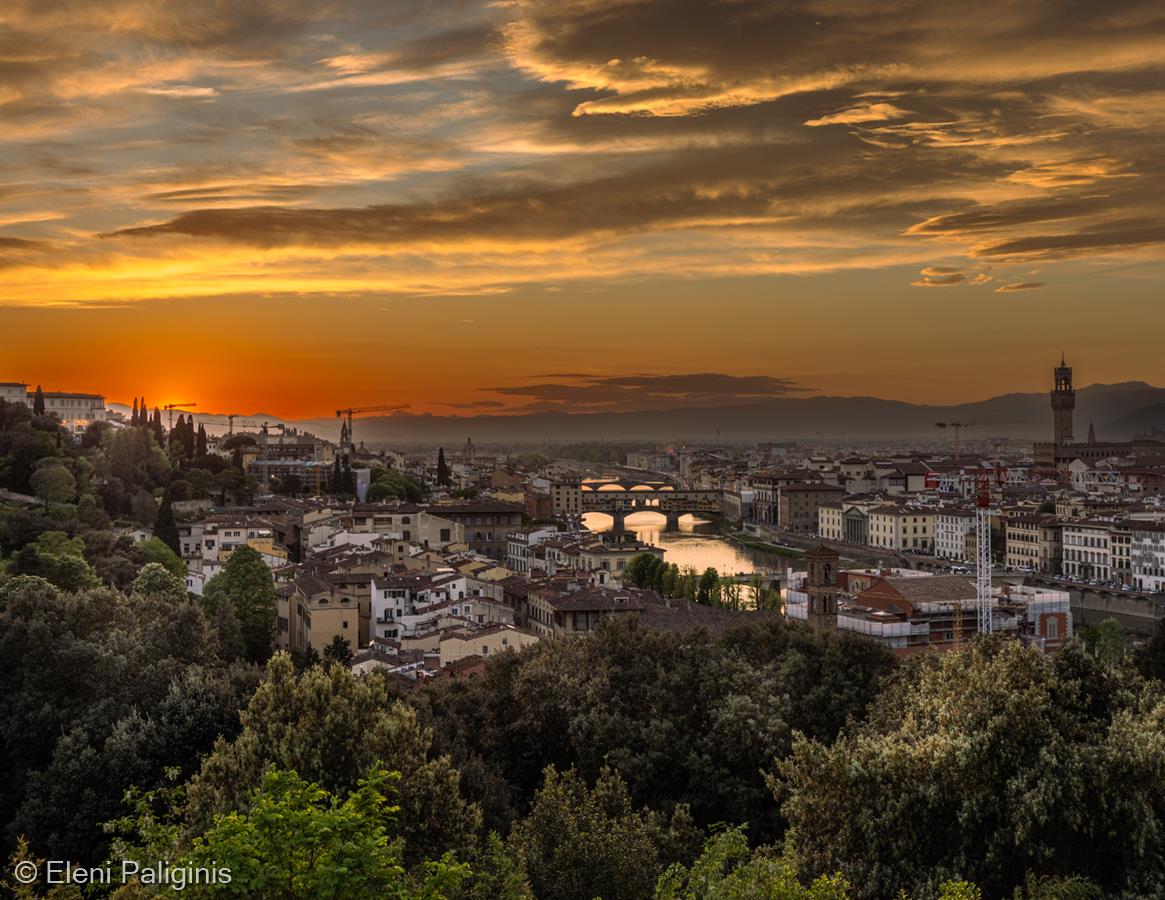 Sunset in Florence by Eleni Paliginis